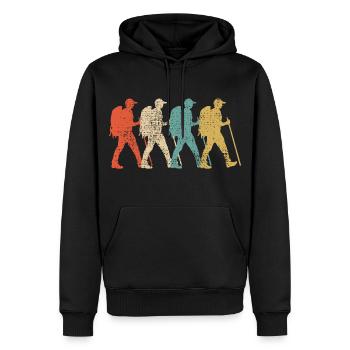marche - Sweat à capuche Premium bio Homme - noir - Devant - Nico (187cm)