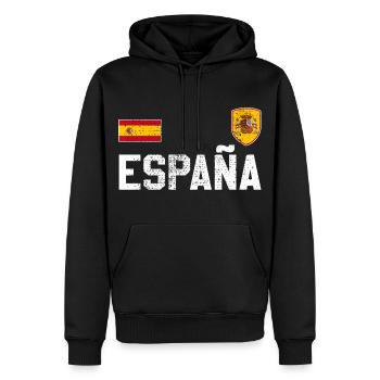 Trikot Spanien - Männer Premium Bio Hoodie - Schwarz - Vorne - Nico (187cm)
