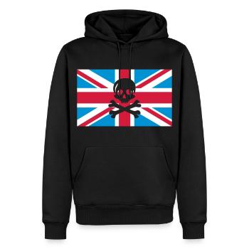 Skull And Bones Union Jack; Union Jack - Sweat à capuche Premium bio Homme - noir - Devant - Nico (187cm)
