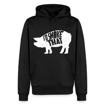 Griller les charcutiers - Sweat à capuche Premium bio Homme - noir - Devant - Nico (187cm)