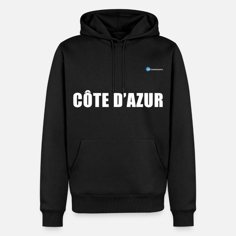Côte d'Azur blanche - Sweat à capuche Premium bio Homme - noir