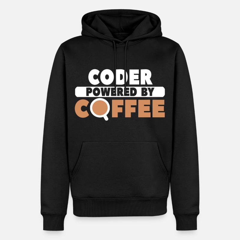 Coder Coffee - Männer Premium Bio Hoodie - Schwarz