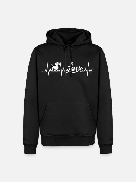 Latido del perro salchicha - Herre Premium økologisk hoodie - sort