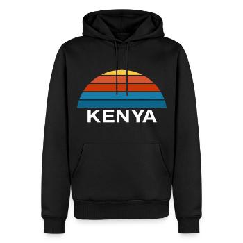 Afrique Kenya Safari - Sweat à capuche Premium bio Homme - noir - Devant - Nico (187cm)
