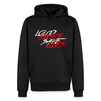 Loud Pipes Save Lives - Männer Premium Bio Hoodie - Schwarz - Vorne - Nico (187cm)