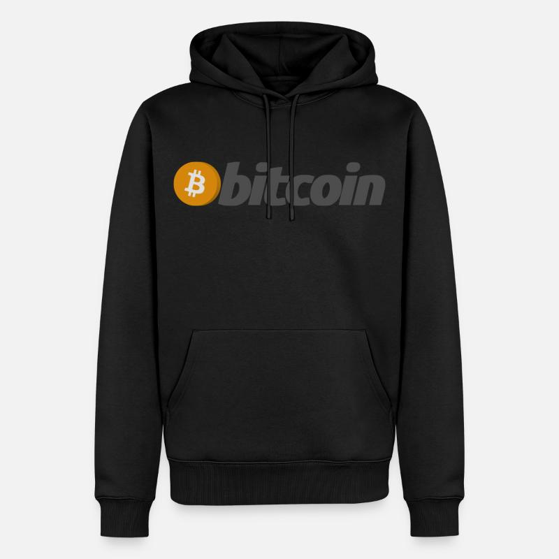 Bitcoin - Sweat à capuche Premium bio Homme - noir