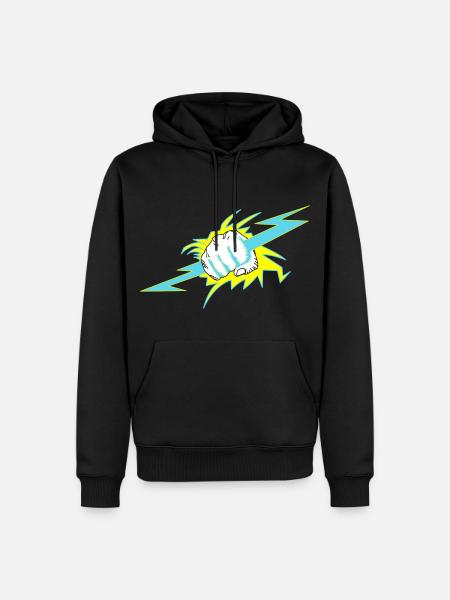 Zeus hand. Thunder gift - Men’s Premium Organic Hoodie - black