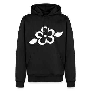 Décoration florale florale - Sweat à capuche Premium bio Homme - noir - Devant - Nico (187cm)