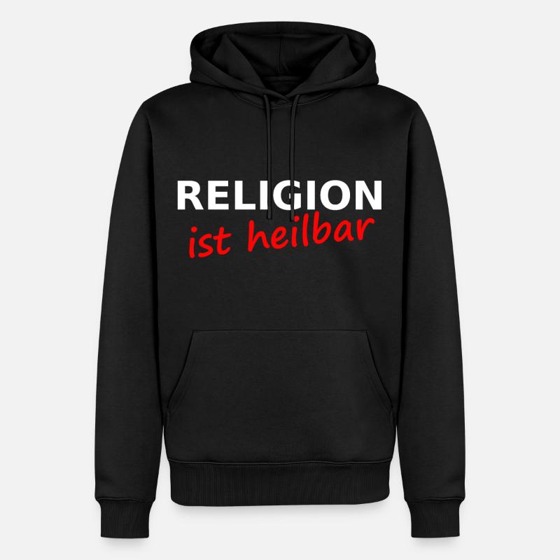 La religion est curable - Sweat à capuche Premium bio Homme - noir