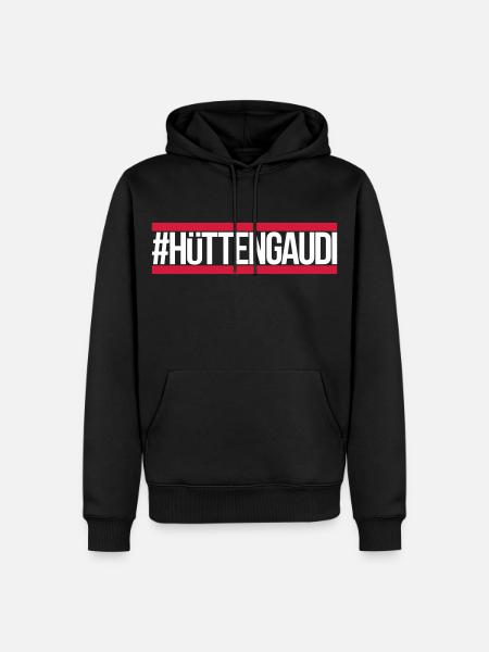 Hüttengaudi - Männer Premium Bio Hoodie - Schwarz