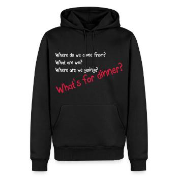 Citations - Sweat à capuche Premium bio Homme - noir - Devant - Nico (187cm)