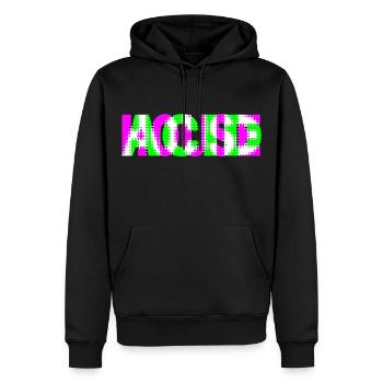 maison acide - Sweat à capuche Premium bio Homme - noir - Devant - Nico (187cm)