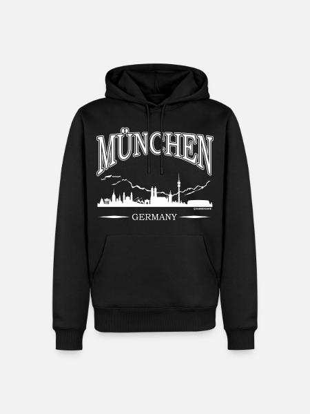 MIX - Deutschland München - Motiv mit Skyline von - Männer Premium Bio Hoodie - Schwarz