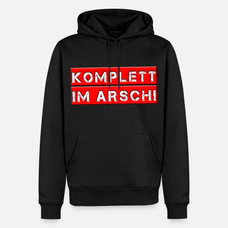 Complètement dans le cul! - Sweat à capuche Premium bio Homme - noir