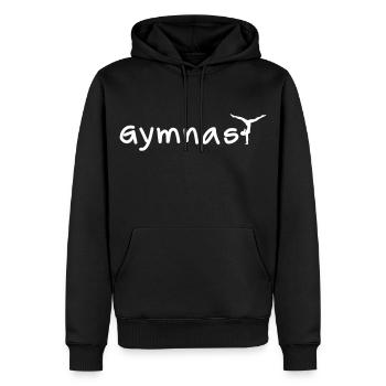 Gymnast - Sweat à capuche Premium bio Homme - noir - Devant - Nico (187cm)