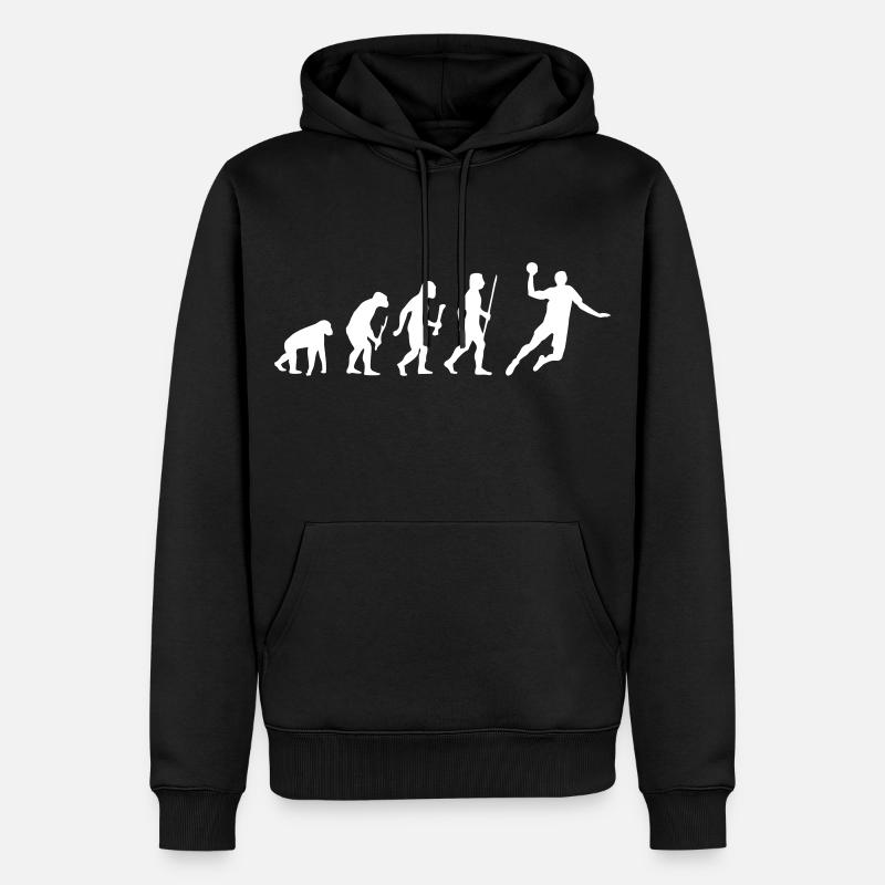 Evolution Handball - Männer Premium Bio Hoodie - Schwarz