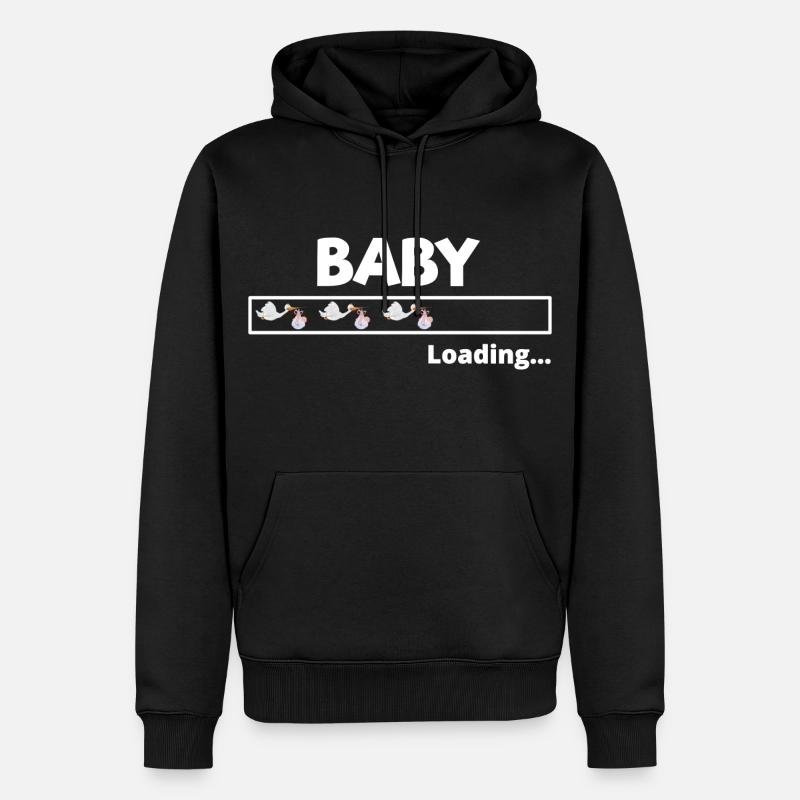 Baby Loading | Schwangerschaft Geschenk - Männer Premium Bio Hoodie - Schwarz