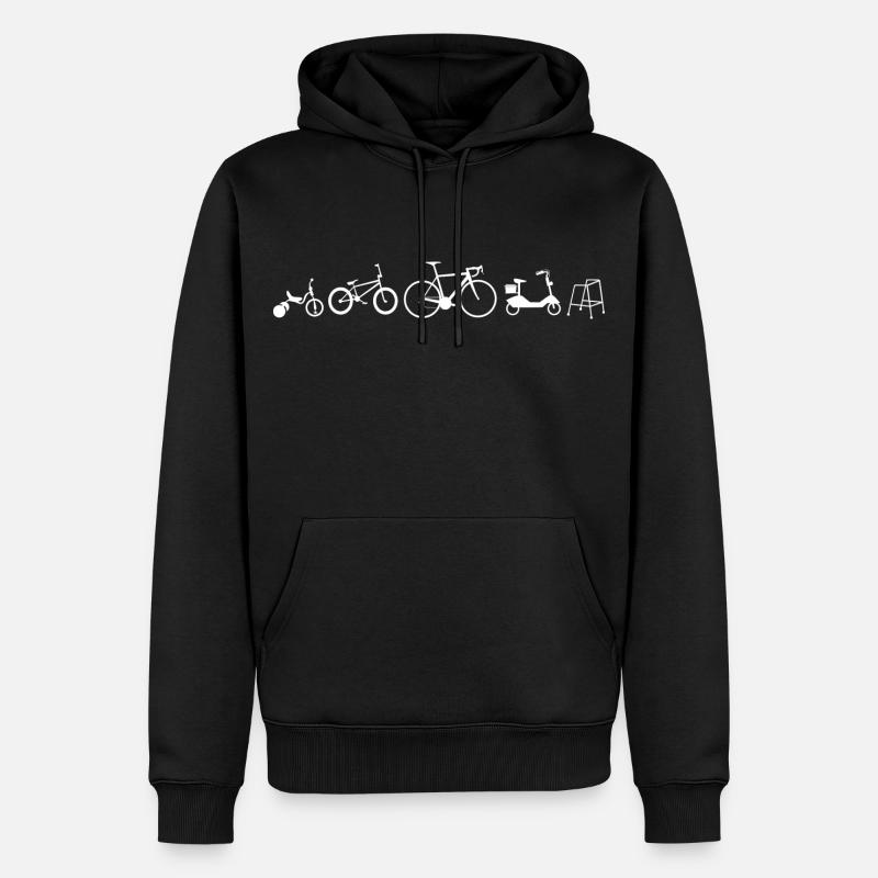 évolution de vélos - Sweat à capuche Premium bio Homme - noir