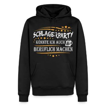 Schlagerparty Schlager Volksmusik Feiern Party - Männer Premium Bio Hoodie - Schwarz - Vorne - Nico (187cm)