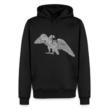 Falke - Männer Premium Bio Hoodie - Schwarz - Vorne - Nico (187cm)