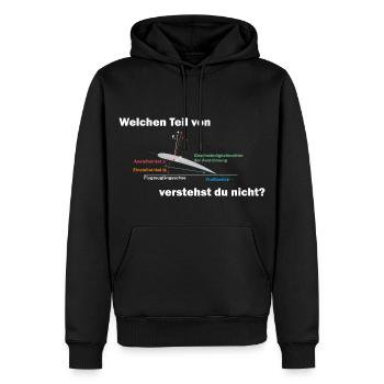 Segelflieger Auftrieb - Männer Premium Bio Hoodie - Schwarz - Vorne - Nico (187cm)