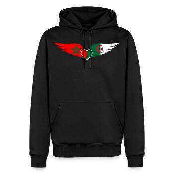T-shirt Morocco Algeria - Men’s Premium Organic Hoodie - black - Front - Nico (187cm)