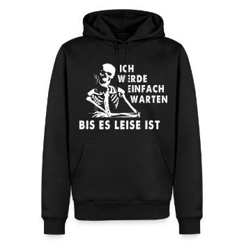Lehrer Skelett Spruch Lehrerin Unterricht Schüler - Männer Premium Bio Hoodie - Schwarz - Vorne - Nico (187cm)
