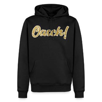 Oasch - Österreich Dialekt Mundart Sprache Arsch - Männer Premium Bio Hoodie - Schwarz - Vorne - Nico (187cm)
