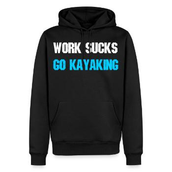 Cadeau de kayak kayak sport - Sweat à capuche Premium bio Homme - noir - Devant - Nico (187cm)
