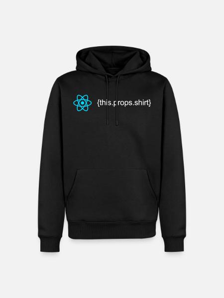 React - this.props.shirt - Men’s Premium Organic Hoodie - black