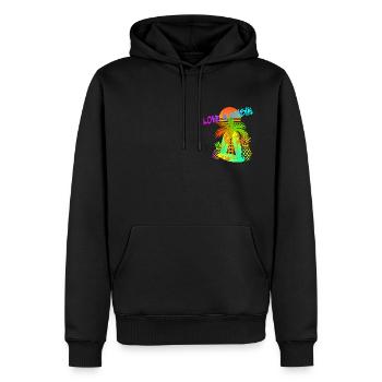 Karibik Liebe - Männer Premium Bio Hoodie - Schwarz - Vorne - Nico (187cm)