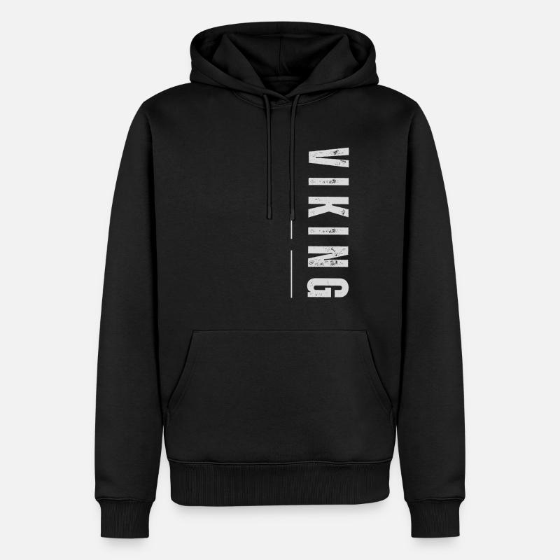 Wikinger - Männer Premium Bio Hoodie - Schwarz