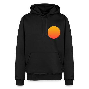 sun - Men’s Premium Organic Hoodie - black - Front - Nico (187cm)