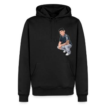 Rieser Grantler // Illustration - Männer Premium Bio Hoodie - Schwarz - Vorne - Nico (187cm)