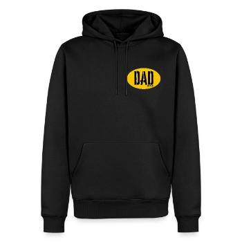 DAD EST 2025 - Männer Premium Bio Hoodie - Schwarz - Vorne - Nico (187cm)