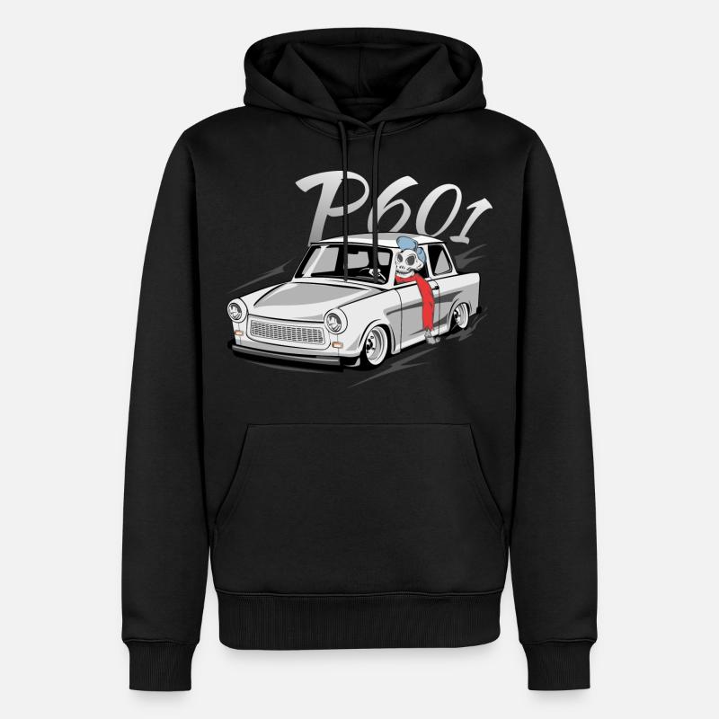  601 - Sweat à capuche Premium bio Homme - noir