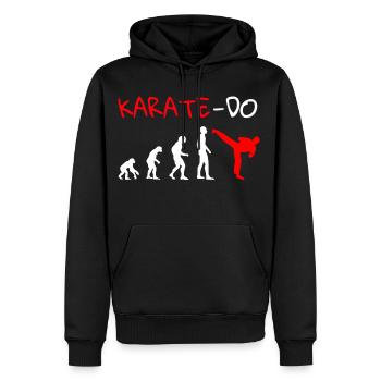 Karate Karateka Kamfsport - Männer Premium Bio Hoodie - Schwarz - Vorne - Nico (187cm)
