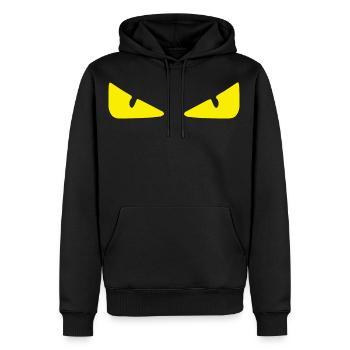 Monster eyes Halloween - Men’s Premium Organic Hoodie - black - Front - Nico (187cm)