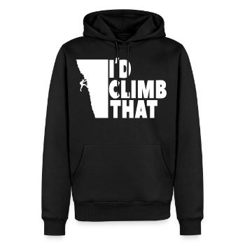 Climbing Escalade de montagne de la paroi rocheuse cadeau - Sweat à capuche Premium bio Homme - noir - Devant - Nico (187cm)