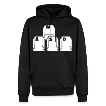 Tastatur zocken - Männer Premium Bio Hoodie - Schwarz - Vorne - Nico (187cm)