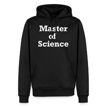 Master of Science - Männer Premium Bio Hoodie - Schwarz - Vorne - Nico (187cm)
