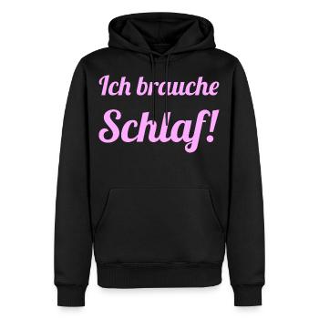 Schlaf Bett Schlafen Entspannung Entspannen Müde - Männer Premium Bio Hoodie - Schwarz - Vorne - Nico (187cm)