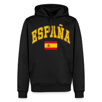 Drapeau de l’Espagne - Sweat à capuche Premium bio Homme - noir - Devant - Nico (187cm)