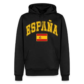 Spanien Flagge - Männer Premium Bio Hoodie - Schwarz - Vorne - Nico (187cm)