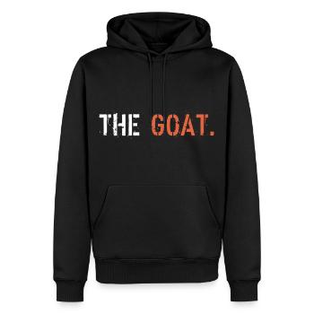 The Goat - Sweat à capuche Premium bio Homme - noir - Devant - Nico (187cm)