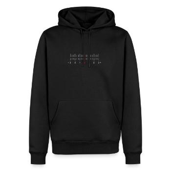 Photo Exposure levels - Men’s Premium Organic Hoodie - black - Front - Nico (187cm)