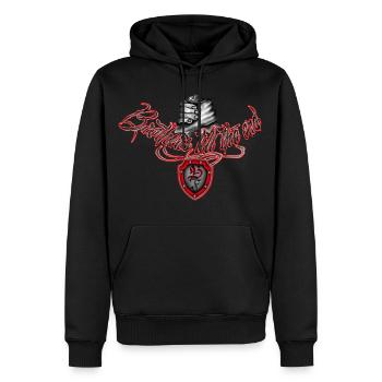 Brothers till the End , Blood Family, black - Men’s Premium Organic Hoodie - black - Front - Nico (187cm)