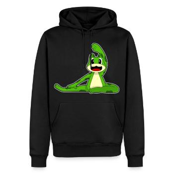 Frosch Yoga Fitness Gymnastik - Männer Premium Bio Hoodie - Schwarz - Vorne - Nico (187cm)