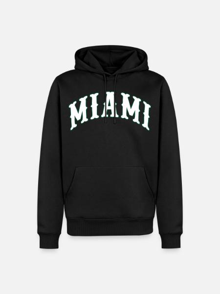 Miami - Men’s Premium Organic Hoodie - black