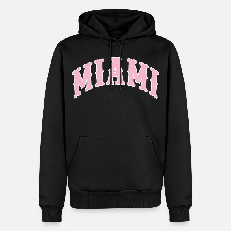 Miami - Sweat à capuche Premium bio Homme - noir